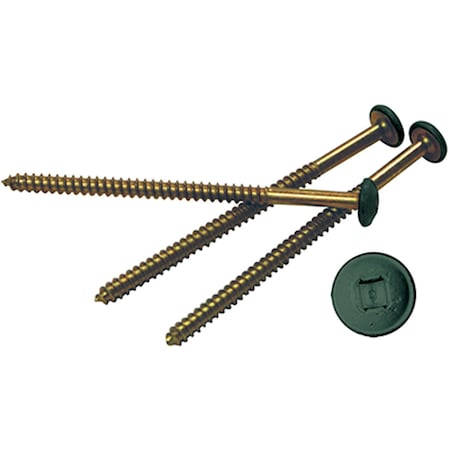 Ekena Millwork 3" Lifetime Vinyl Painted Screws, Forest Green (Each) LVPS0001FG